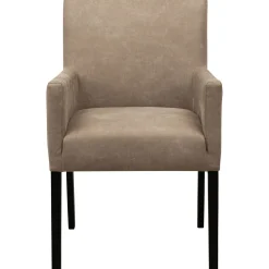 Hot Pronto Wonen Eetkamerstoel met armleuning Avanza microleder grijs