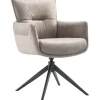 Outlet Pronto Wonen Eetkamerstoel Mirandola draaibaar microleder beige