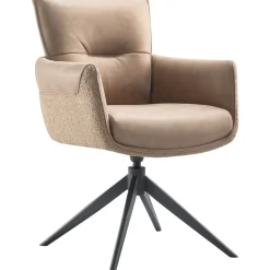 Discount Pronto Wonen Eetkamerstoel Mirandola draaibaar microleder taupe