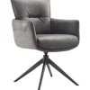 New Pronto Wonen Eetkamerstoel Mirandola draaibaar microleder antraciet
