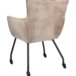 Pronto Wonen Eetkamerstoel Novile beige met wiel