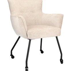 Online Pronto Wonen Eetkamerstoel Novile ecru met wiel
