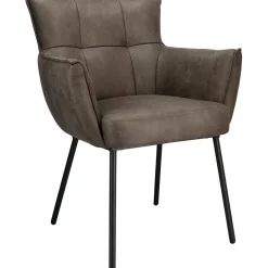 Sale Pronto Wonen Eetkamerstoel Novile microleder donkergrijs