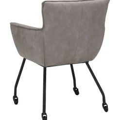 New Pronto Wonen Eetkamerstoel Novile microleder beige met wiel