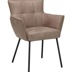 Outlet Pronto Wonen Eetkamerstoel Novile microleder taupe