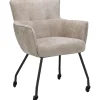 Best Pronto Wonen Eetkamerstoel Novile zandbeige met wiel