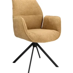 Hot Pronto Wonen Eetkamerstoel Ombrone draaibaar chenille bruin