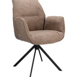 Hot Pronto Wonen Eetkamerstoel Ombrone draaibaar chenille taupe