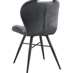 Outlet Pronto Wonen Eetkamerstoel Tantini microvezel antraciet