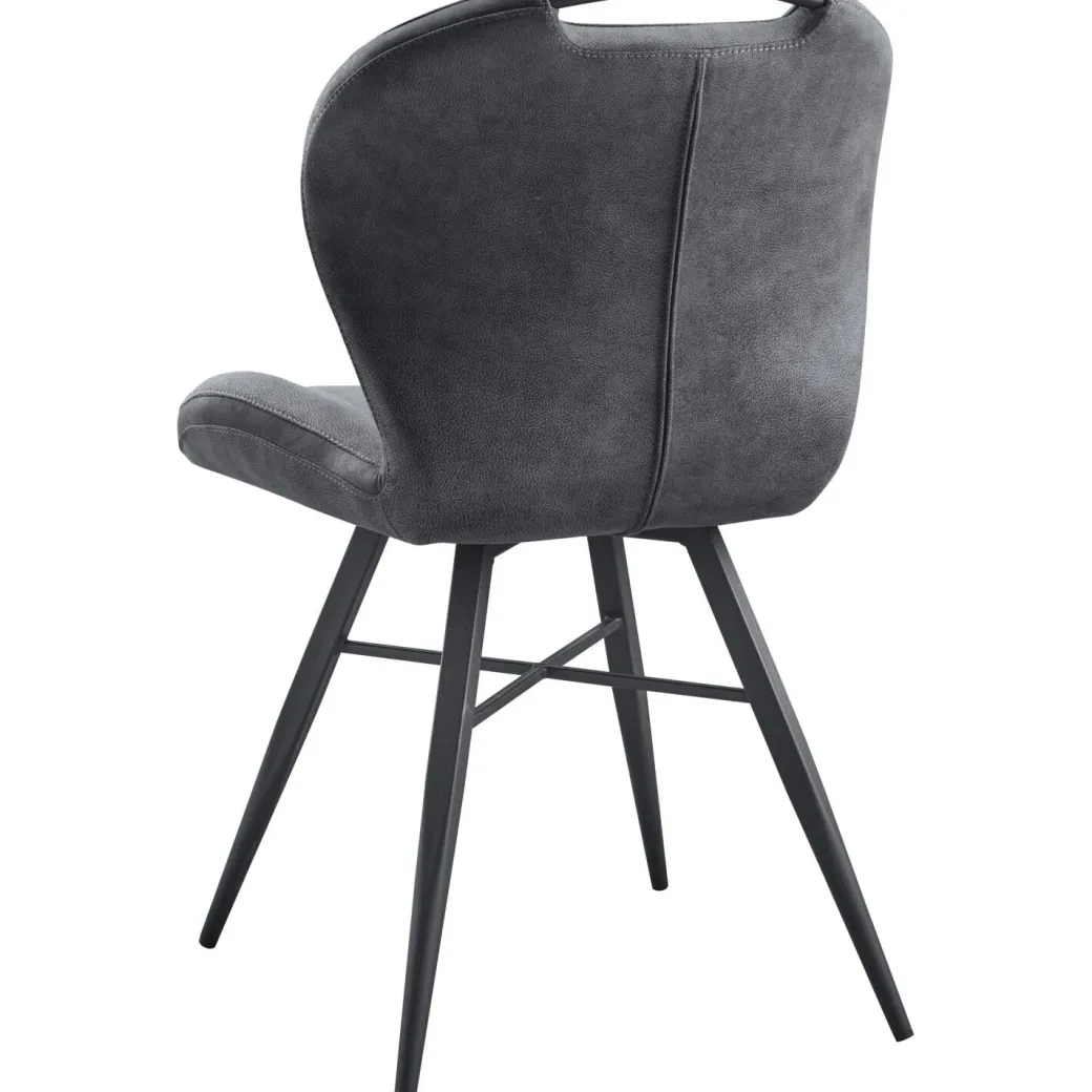 Outlet Pronto Wonen Eetkamerstoel Tantini microvezel antraciet