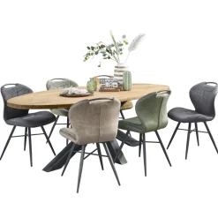 Outlet Pronto Wonen Eetkamerstoel Tantini microvezel antraciet