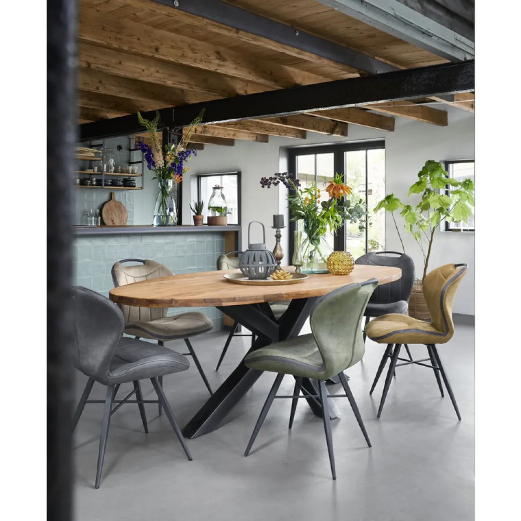 Outlet Pronto Wonen Eetkamerstoel Tantini microvezel antraciet