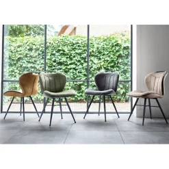 Outlet Pronto Wonen Eetkamerstoel Tantini microvezel antraciet