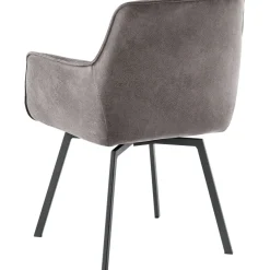 Hot Pronto Wonen Eetkamerstoel Turelli draaibaar microleder donkergrijs