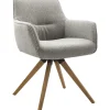 New Pronto Wonen Eetkamerstoel Turelli draaibaar bouclé grijs