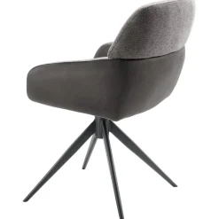 Clearance Pronto Wonen Eetkamerstoel Veda draaibaar microvezel antraciet
