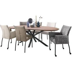 Hot Pronto Wonen Eetkamerstoel Vitale microvezel taupe
