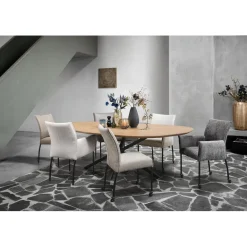Hot Pronto Wonen Eetkamerstoel Vitale microvezel taupe