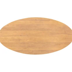 New Pronto Wonen Eettafel Aska teak 200x100 cm ovaal naturel brushed