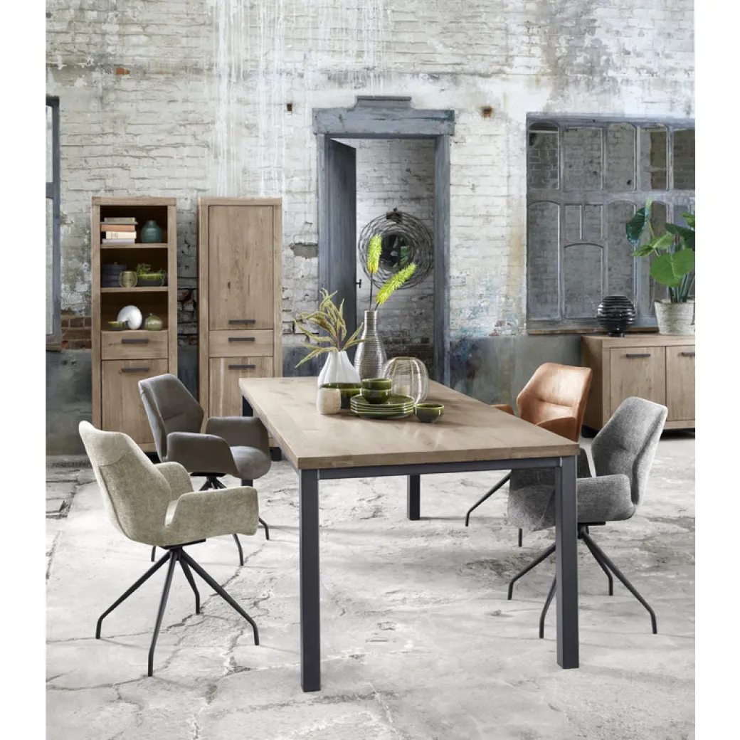 New Pronto Wonen Eettafel Hevano eikenhout 130x80 cm rechthoekig