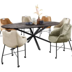 Pronto Wonen Eettafel Piastra 230x115 cm ovaal zwart