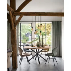 New Pronto Wonen Eettafel Romaro teakhout 150 cm rond mix rough