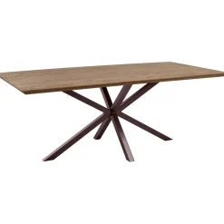 Hot Pronto Wonen Eettafel Tavolo eikenhout 200x100 cm rechthoekig donkerbruin