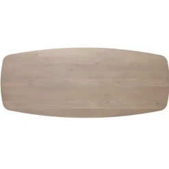Discount Pronto Wonen Eettafel Tavolo eikenhout 240x100 cm Deens ovaal lichtbruin