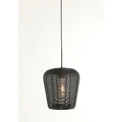 New Pronto Wonen Hanglamp Barzio mat zwart rond 23cm 1-lichts