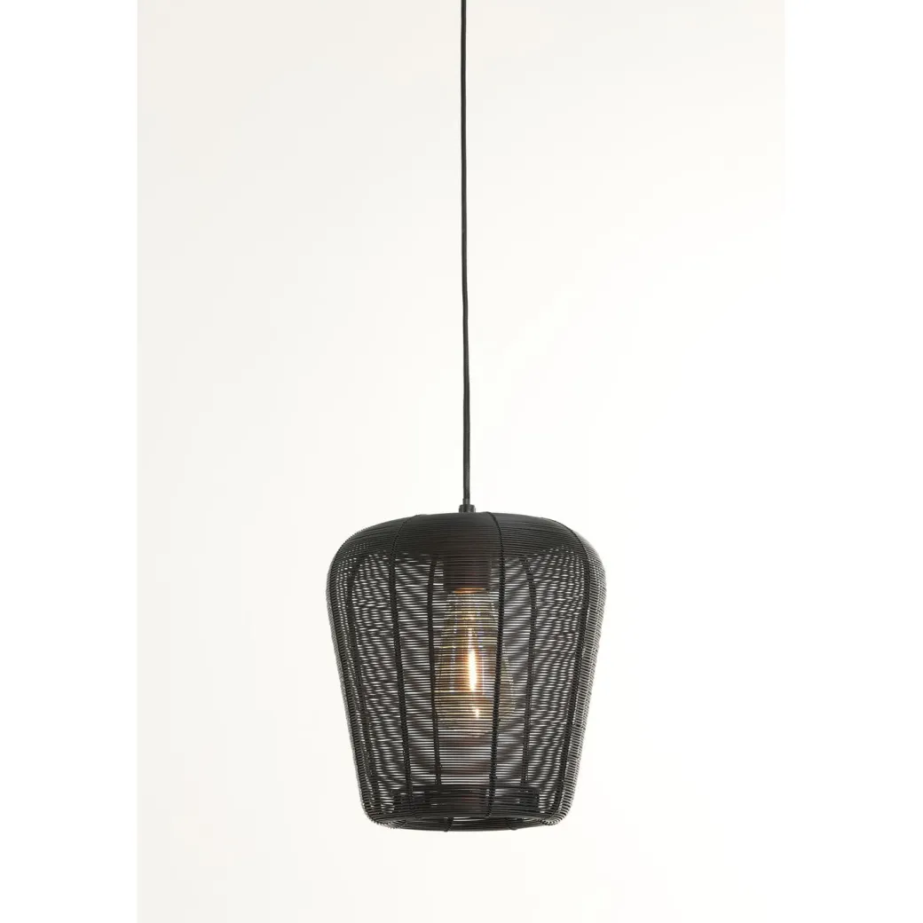 New Pronto Wonen Hanglamp Barzio mat zwart rond 23cm 1-lichts
