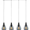 Online Pronto Wonen Hanglamp Felinio smoke glas 4-lichts