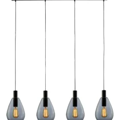 Online Pronto Wonen Hanglamp Felinio smoke glas 4-lichts
