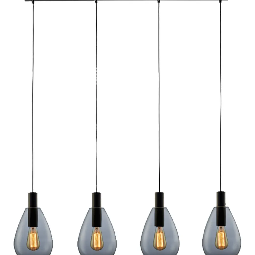 Online Pronto Wonen Hanglamp Felinio smoke glas 4-lichts
