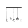 Outlet Pronto Wonen Hanglamp Girare zwart metaal 5-lichts