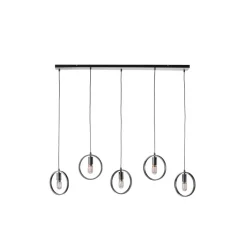 Outlet Pronto Wonen Hanglamp Girare zwart metaal 5-lichts