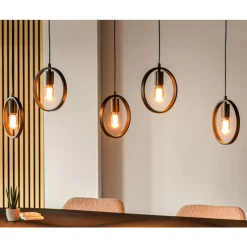 Outlet Pronto Wonen Hanglamp Girare zwart metaal 5-lichts