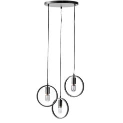 Pronto Wonen Hanglamp Girare zwart metaal 3-lichts