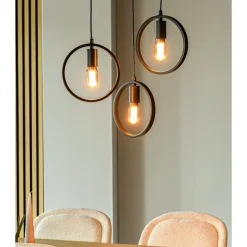 Pronto Wonen Hanglamp Girare zwart metaal 3-lichts