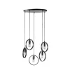 Sale Pronto Wonen Hanglamp Girare zwart metaal 5-lichts