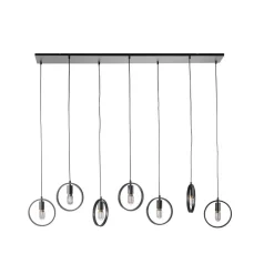 Outlet Pronto Wonen Hanglamp Girare zwart metaal 7-lichts