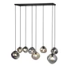 Sale Pronto Wonen Hanglamp Macato zwart smoke glas 8-lichts
