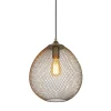 Clearance Pronto Wonen Hanglamp Maroggia bruin rond 30cm koper 1-lichts