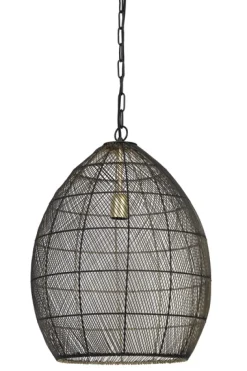 New Pronto Wonen Hanglamp Marola zwart goud 53x40 cm