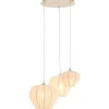 Clearance Pronto Wonen Hanglamp Moscito ecru linnen 3-lichts