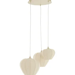 Clearance Pronto Wonen Hanglamp Moscito ecru linnen 3-lichts