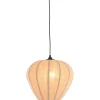 Outlet Pronto Wonen Hanglamp Moscito zwart ecru linnen 1-lichts