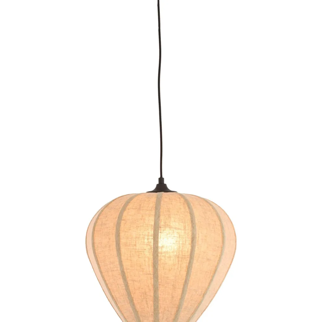 Outlet Pronto Wonen Hanglamp Moscito zwart ecru linnen 1-lichts