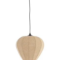 Outlet Pronto Wonen Hanglamp Moscito zwart ecru linnen 1-lichts