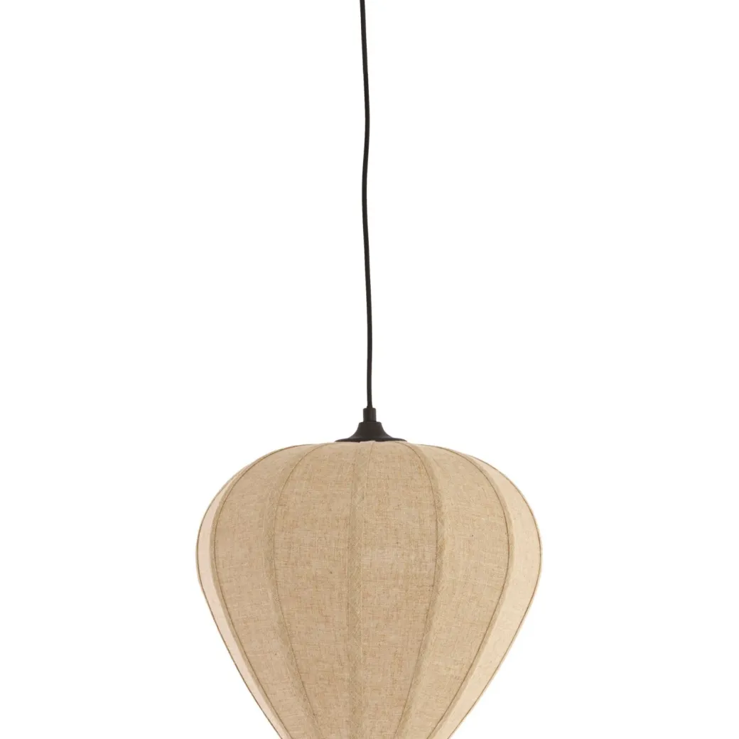 Outlet Pronto Wonen Hanglamp Moscito zwart ecru linnen 1-lichts