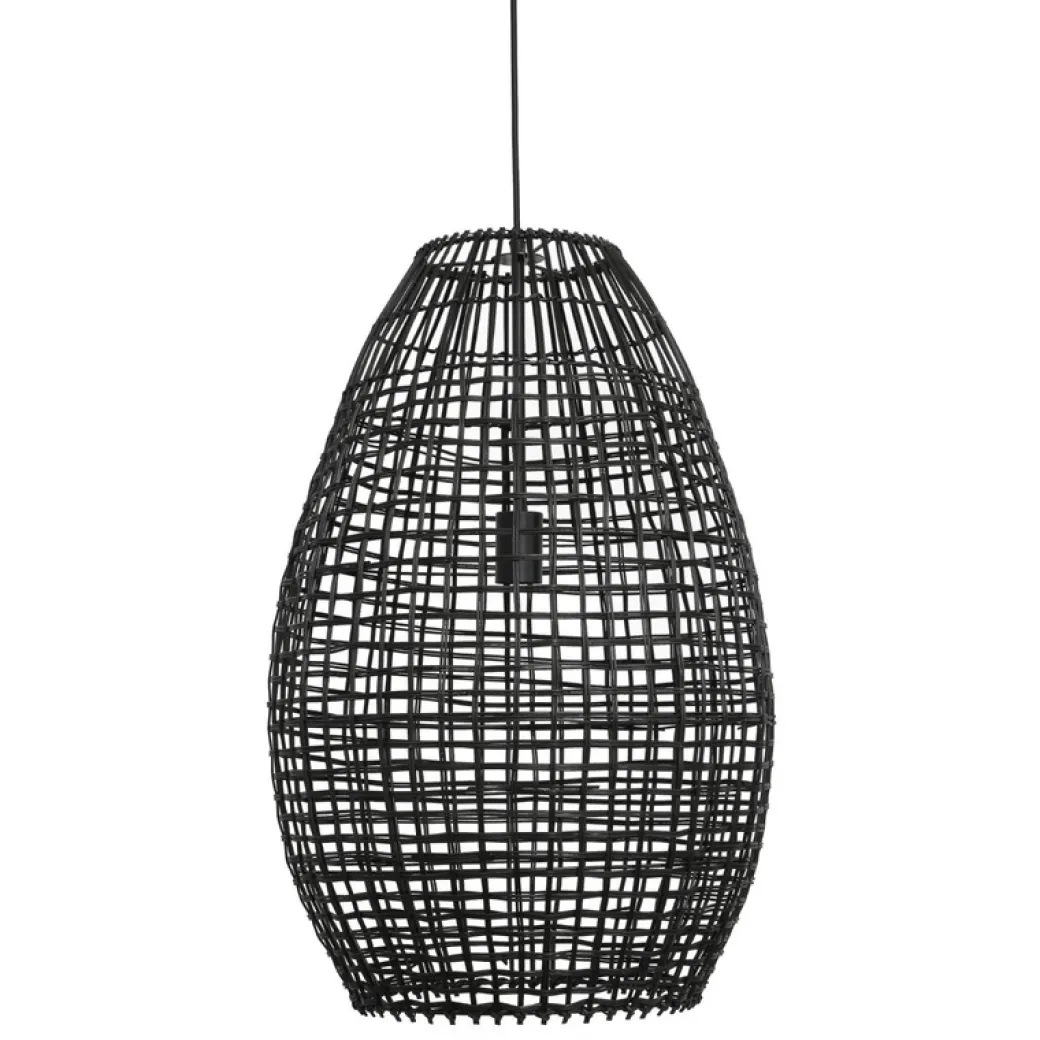 Online Pronto Wonen Hanglamp Orcia rond 46 cm rotan zwart